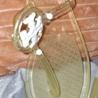 Tory Burch Clear Plastic Thong Slip-On Sandals Logo Charm Women’s US 9 — photo 3
