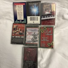 Vtg Christmas Cassette Tapes Lot of 7 Holiday Music Various Artists Elvis Mathis