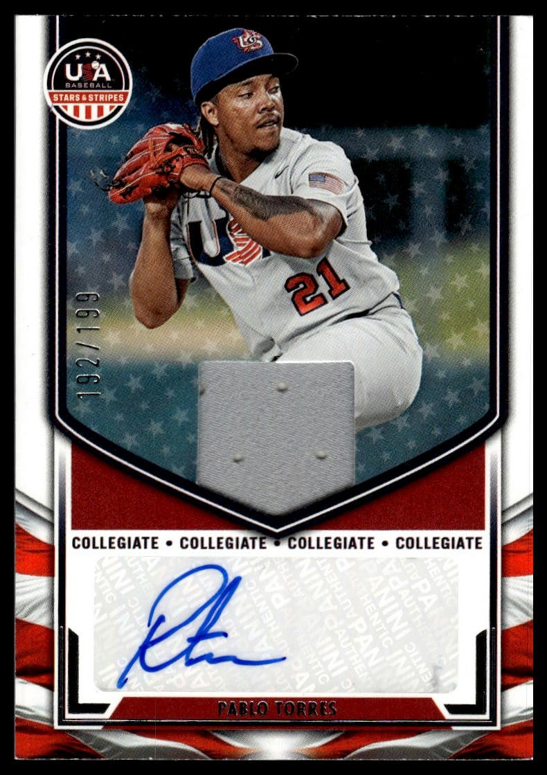 2025 Panini Stars & Stripes USA #NTS-PT Pablo Torres Materials #/199 Auto
