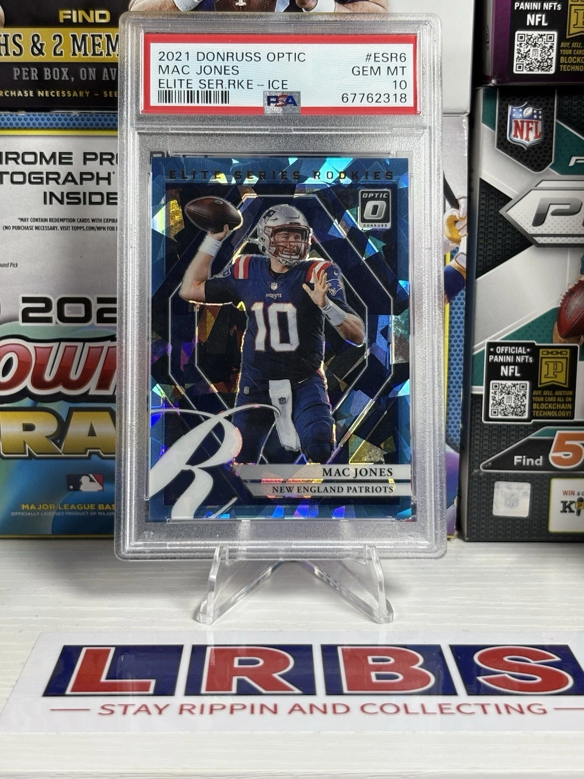 Mac Jones Panini Donruss Optic Elite Series Rookies #ESR6 Ice