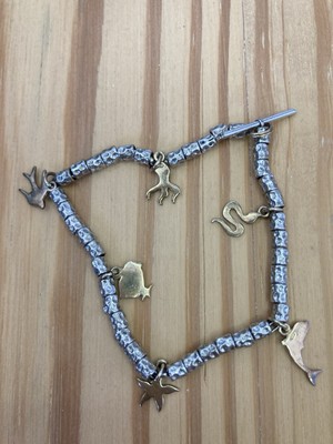 Dodo Pomellato 18ct Gold Charms And Round Silver Beads