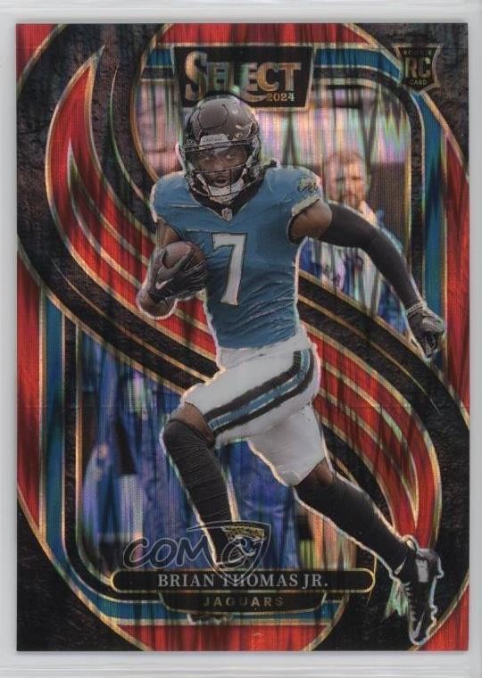 2024 Select Premier Level Red Shock Prizm /249 Brian Thomas Jr Rookie RC 1pi4