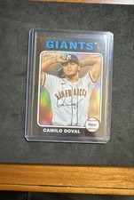 2024 Topps Heritage High Number - Camilo Doval #99 Chrome Black Border /75