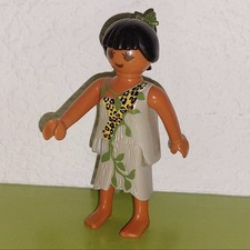 Playmobil Figur Dschungelmädchen / Steinzeit / Urwald, Kleid mit Leopardenmuster