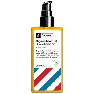 Sapiens Bartöl Herren 50 ml - BIO Bart Öl Cosmos Organic Zertifiziert mit