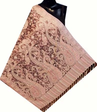 Soft Silky Reversible Paisley Pashmina Shawl Wrap Scarf Stole Fringes 80"x30"