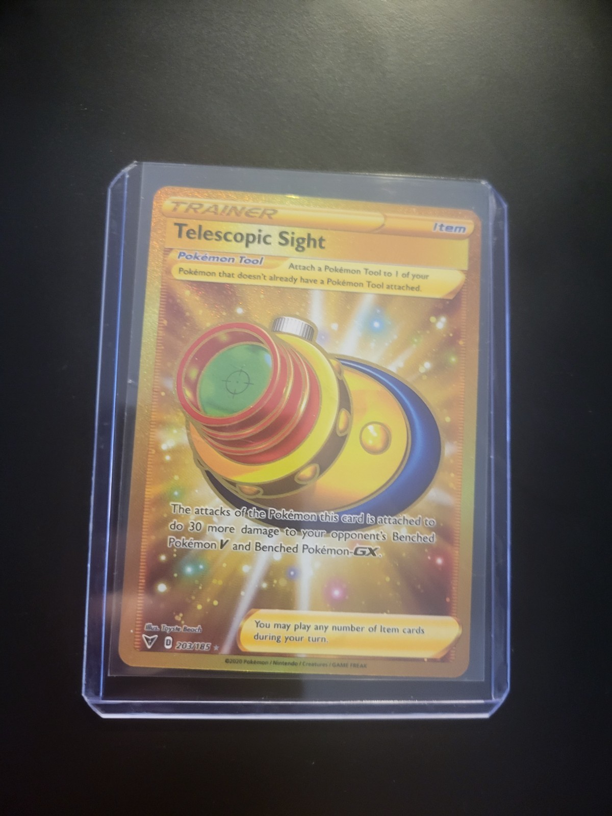 Pokemon Card TCG Telescopic Sight Secret 203/185 Swsh04 Vivid Voltage Holo
