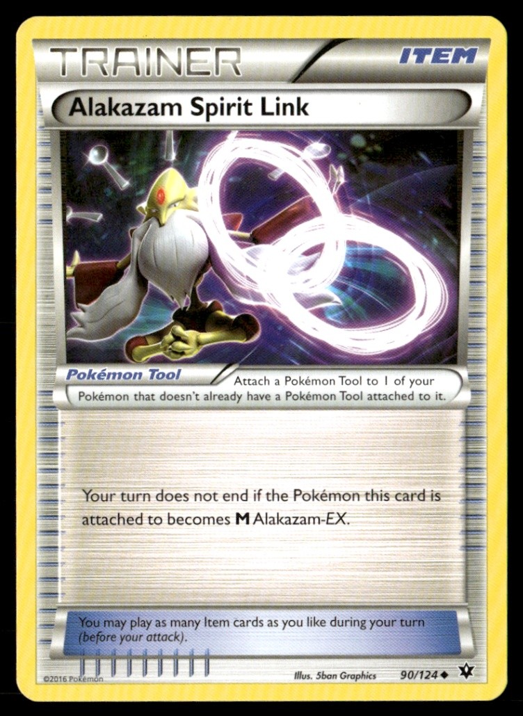 Alakazam Spirit Link Uncommon  XY - Fates Collide 90/124 LP Pokémon TCG