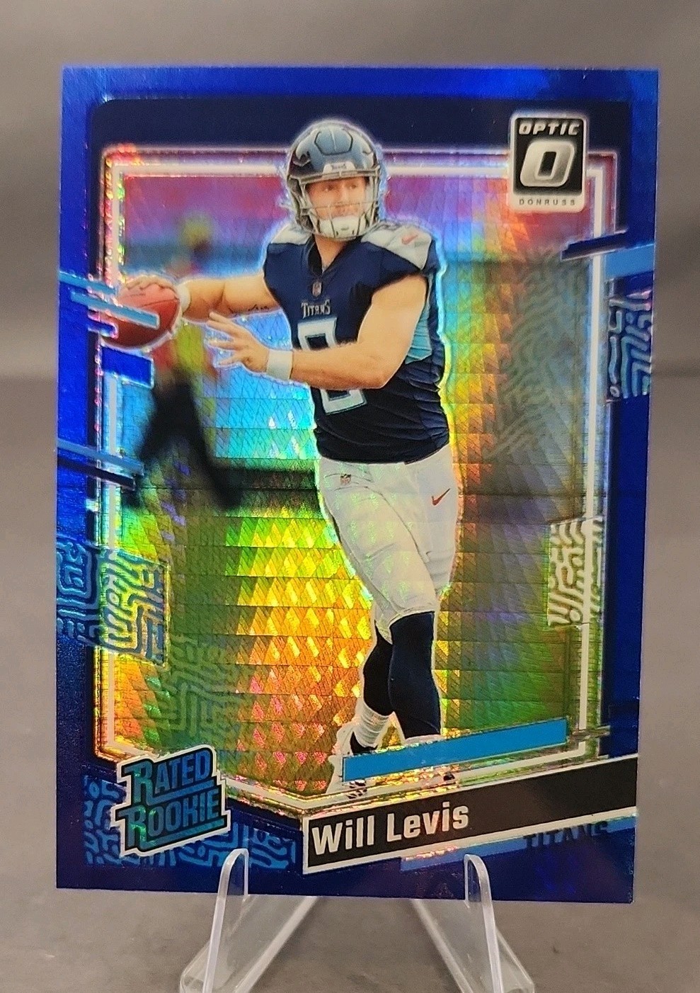 2023 Panini Donruss Optic - Rated Rookie Will Levis #298 Blue Hyper Prizm (RC)