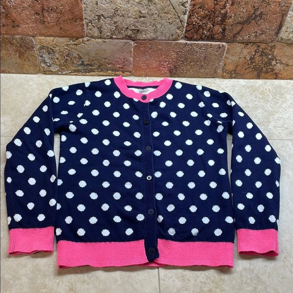 Suéter Cárdigan Oshkosh B’gosh Niñas Botones Cierre Tejido Lunares Talla 6X Foto 2 de 4