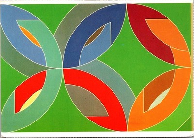 Abstract Art by Frank Stella Buffalo New York Continental Postcard A857