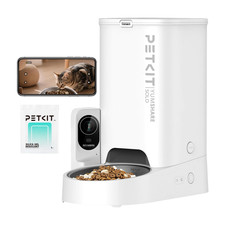PETKIT Auto Cat Feeder w/Camera WiFi Night Vision 2-Way Audio Motion Detect