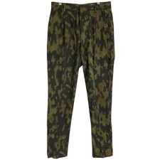 Dries Van Noten Camouflage Pattern Slacks, Size 44, Khaki mens USED