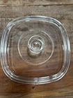 Vintage Pyrex A-9-C Clear Glass Lid Square Casserole Cover Replacement USA