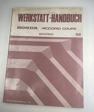 Werkstatthandbuch Reparaturanleitung  HONDA ACCORD COUPE Nachtrag REPARATUR 92