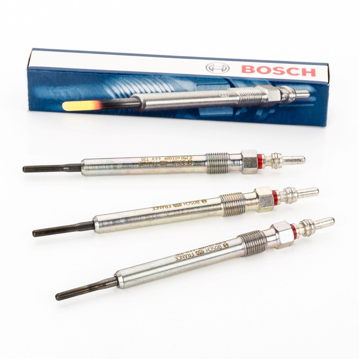 3X Glow Plugs Original Bosch Duraterm 0250201036 Heater For Seat Leon Cordoba