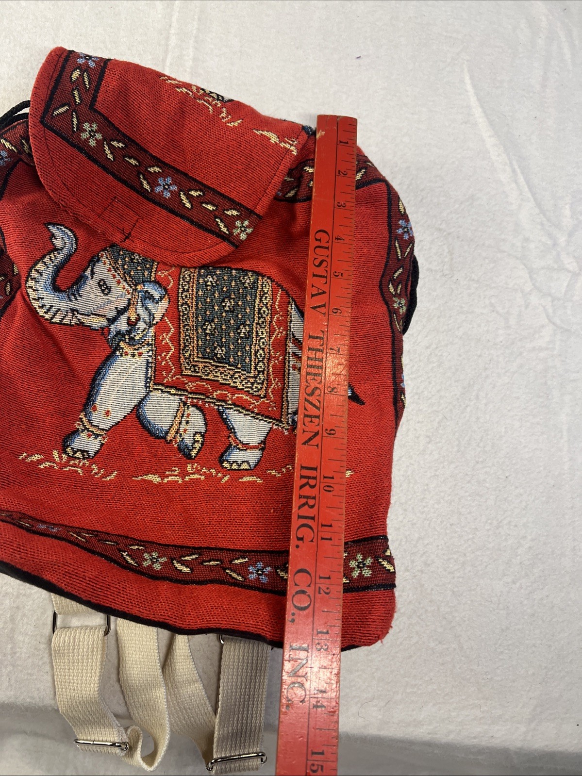 Canvas Backpack Elephant Pattern Adjustable Strap… - image 8