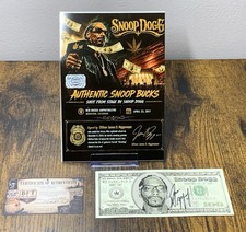 Alrosa Dimebag Darrell Snoop Dogg  Bucks Bill Signed Officer James Niggemeyer