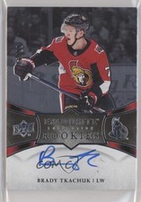 2018 Ice Exquisite Collection Platinum Rookies 6/99 Brady Tkachuk #R28 Auto lb9