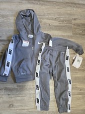 Nike Boys Sz 2t Sweatsuit Gray White NEW NWT