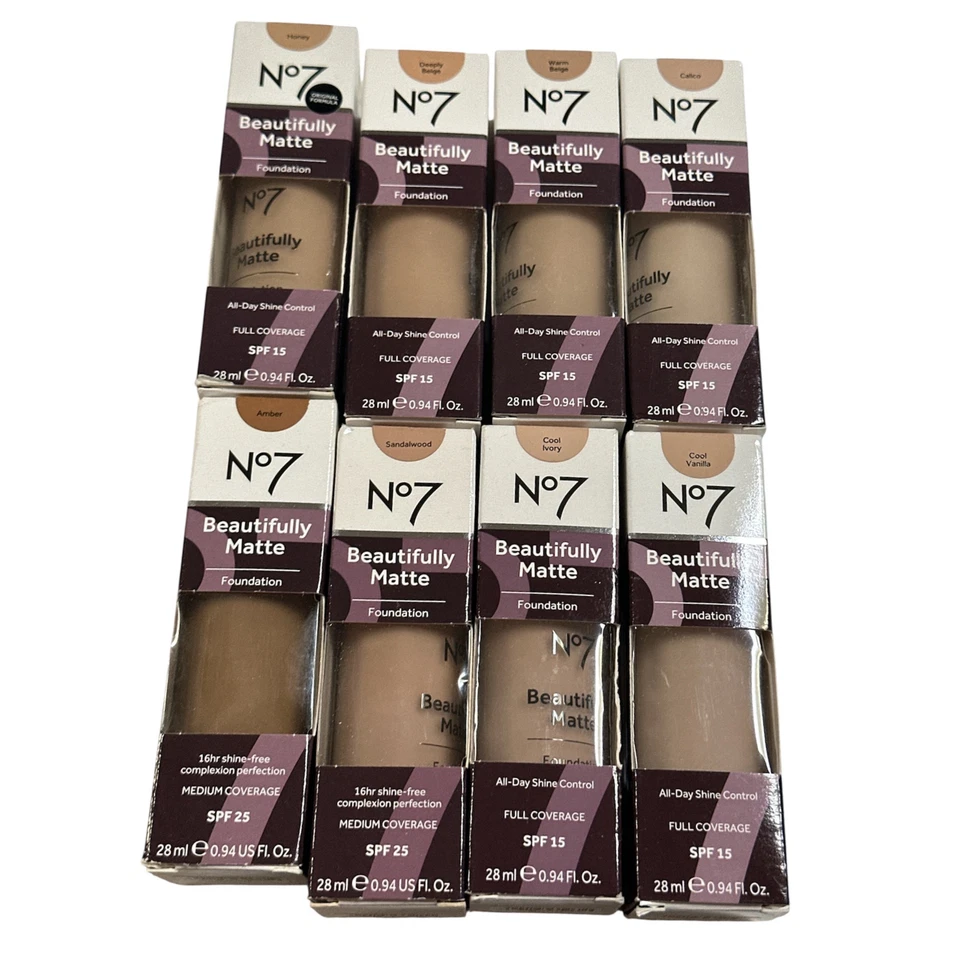 No7 Beautifully Matte Foundation 28ml Choose Your Shades New