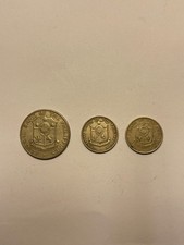 Lot of 3x Philippines Coins – 25 & 10 Centavos – 1958 & 1966 – Copper-Nickel