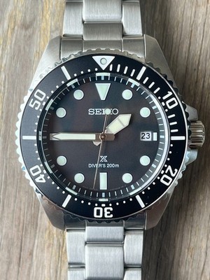 Seiko Prospex SNE597_P1 Solar Taucheruhr Schwarzes Zifferblatt 41,1 mm Saphirgla