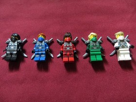 LEGO Ninjago Minifigures Lot. STONE ARMOR ,Jay,Kai,Cole,Zane,Lloyd,Weapons ETC