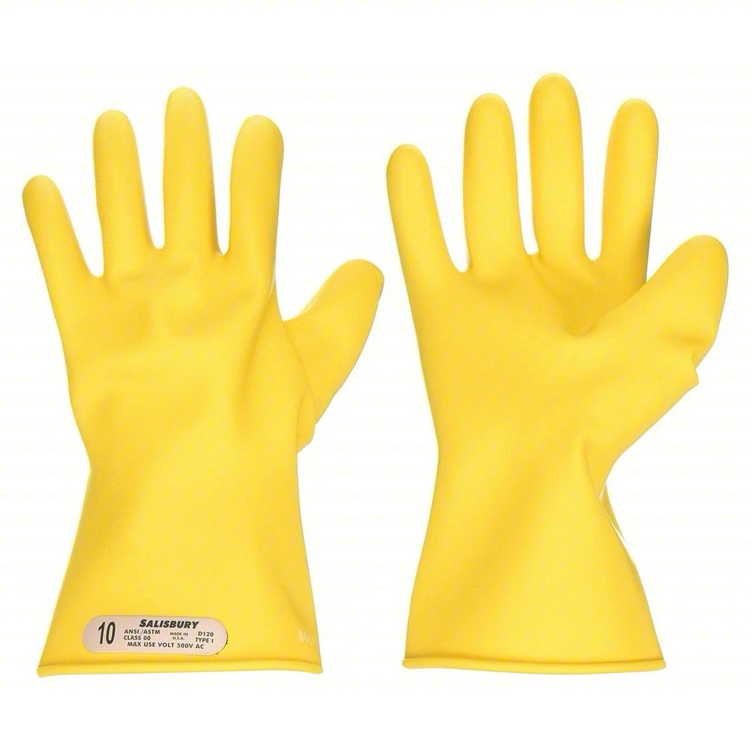 Salisbury Honeywell Electrical Insul. Gloves: SZ 8.5, 500V AC/750V DC, 11" L-Y
