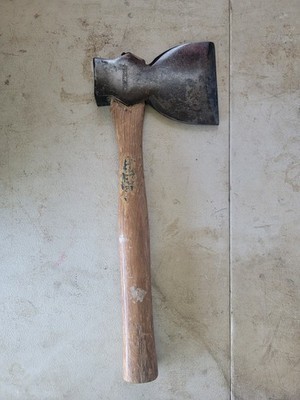 Rare Vintage Craftsman Underline Logo Hewing Hatchet Axe W Partial Sticker 1940s