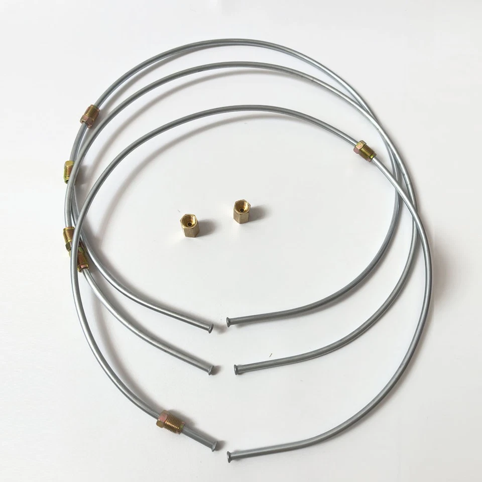 3/16" Stainless Brake Line w/ Flared Ends, Fittings & Unions 32" Long Pack of 3 - Image 3 of 4