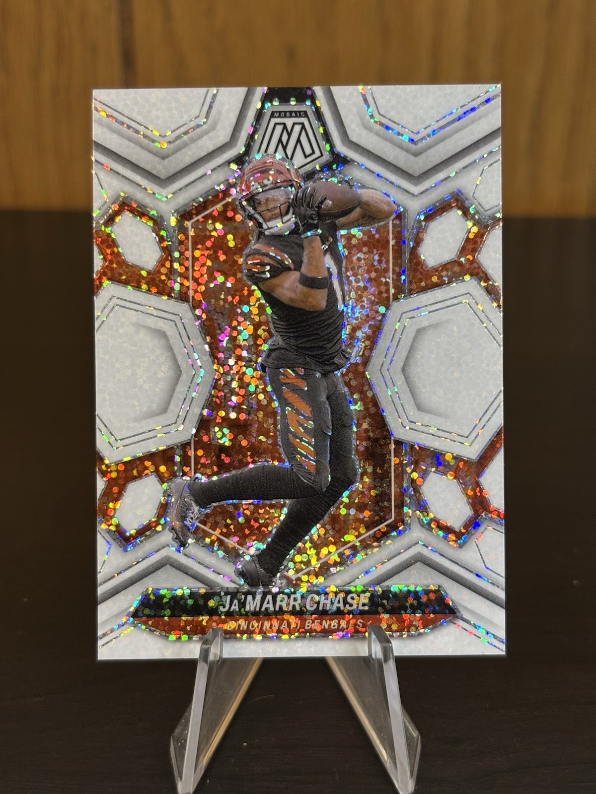 JA'MARR CHASE 2024 Panini Mosaic White Sparkle Prizm #45 SSP