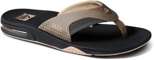 Man Reef Fanning Arch Support Flip Flop Sandal CJ5502 Fossil/Raven Brand New