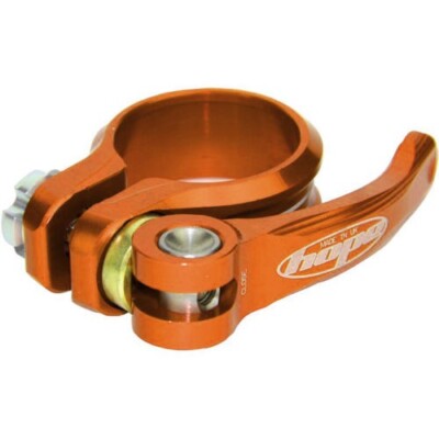 Hope Quick Release QR Seat Seatpost Clamp - 34.9mm - Orange - Brand New