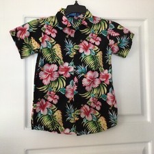 SSLR Hawaiian Shirt Boys Collection Sz XS Vacation Tropical Kids Floral Palm