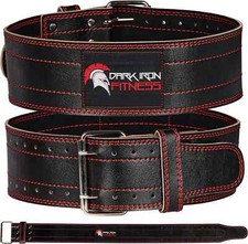 Dark Iron Fitness Dip Belt   Padded Leather Weight Lifting Belts XL 41-49in