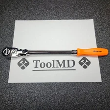 Snap-on Tools USA NEW ORANGE 3/8" Drv. Hard Grip Long Flex Head Ratchet FHLFD80A