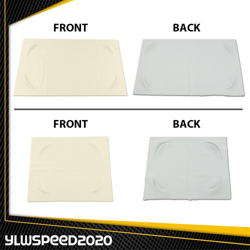 Fit For PRE-2000 DS Golf Cart 82-00 3x Club Car White Front Seat Covers Leather - Picture 4 of 12