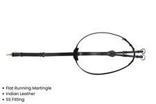 Flat Running Martingale Horse Indian Leather Flexible Running Adjustable Durable