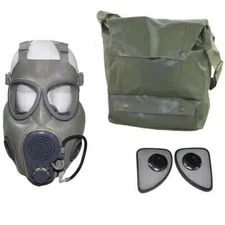 HALLOWEEN ARMY COSTUME Genuine Military Czech Gas Mask M10M w/Straw Surplus