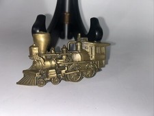 train Baron Buckle American 440 Railroad Locomotive 6101 Brass Belt Buckle