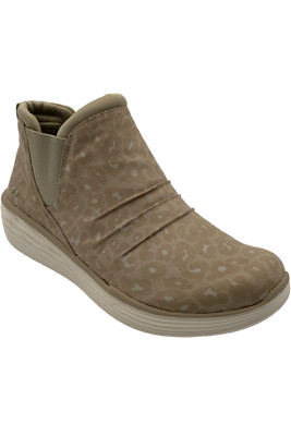Ryka Water Repellent Wedge Ankle Boots Niah Animal Leopard Tan