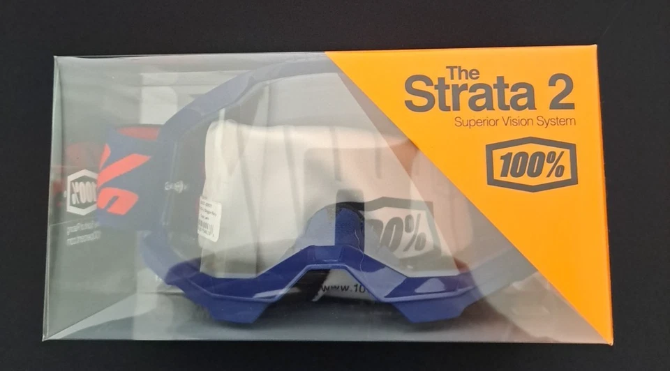 MÁSCARA CROSS ENDURO QUAD 100% CAPAS 2 AZUL MARINO LENTE TRANSPARENTE ANTI EM... - Imagen 2 de 4