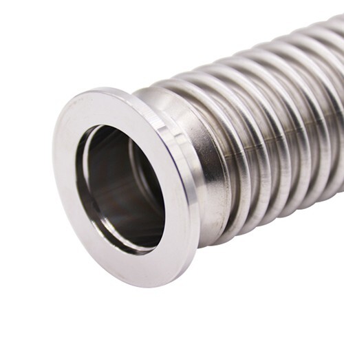ISO-KF Bellows Hose - 304 Stainless Steel Vacuum Flex Coupling, 300-3000mm