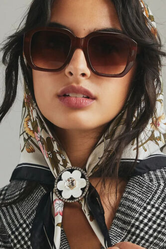 Anthropologie Reality Scalloped Tortoise Shell Sunglasses  display picture 3