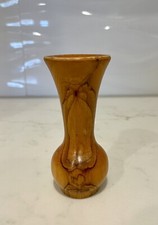 Mini Hand Turned, Carved Wooden Vase 4.5  High