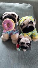 Set Of 3 Doug The Pug Stuffed Animals