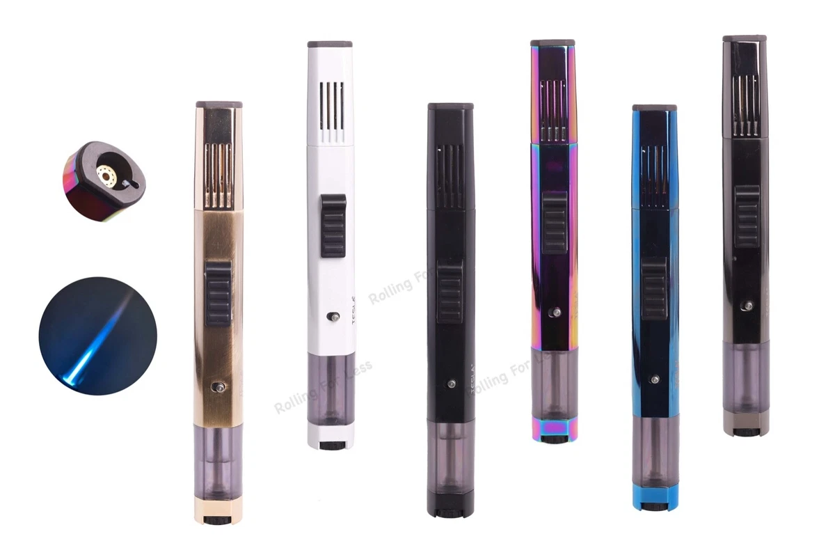 TESLA Coil Lighters Metallic Single Flame Pencil Torch Lighter