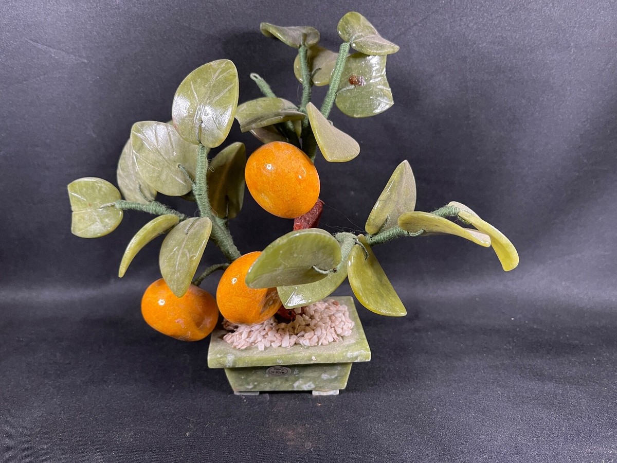 Chinese Jade Pear Bonsai Tree in green jade Flower Pot 4446 | eBay