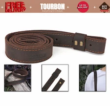 Tourbon Buffalo Hide Leather Rifle Slings Adjustable Gun Shoulder Strap 1" Wide